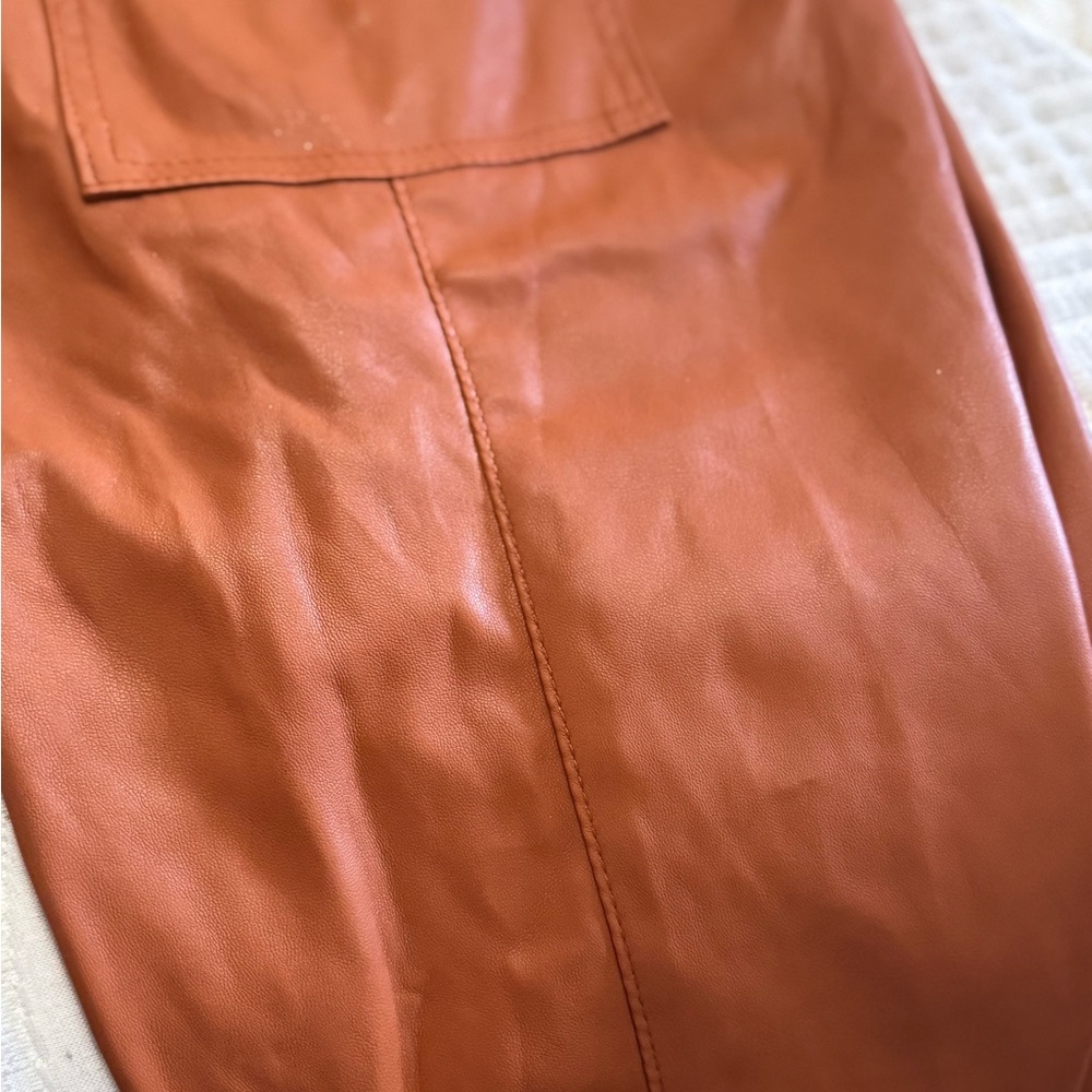 Rue21 Orange/ Tan Leather Joggers